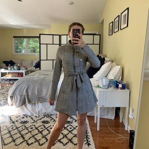 Edgy Long Sleeve Mini Tie Dress
